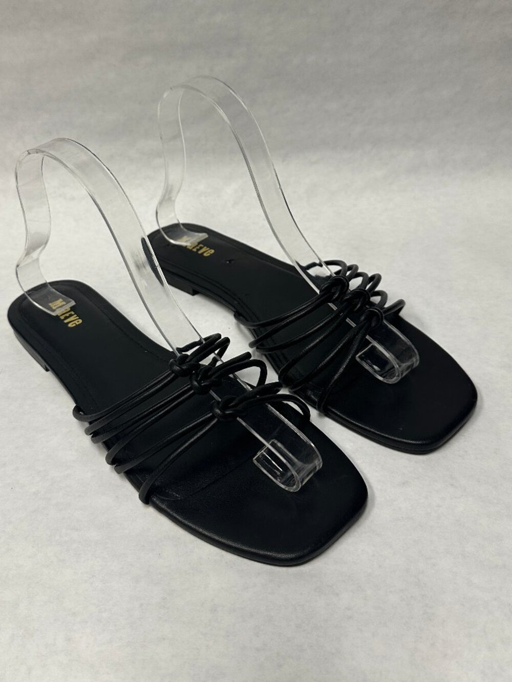 Maeve  Women's Knotted Strappy Sandals in Black Size 7